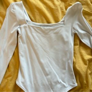 babaton contour square neck long sleeve bodysuit